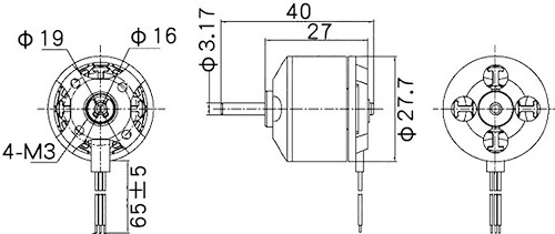 Drawing for A2212-1800 Brushless Motor from 4-Max