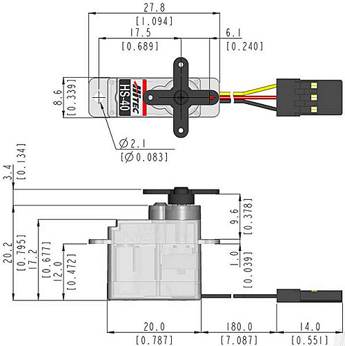HiTEC HS-40  57.0g Analog Ball Raced Servo