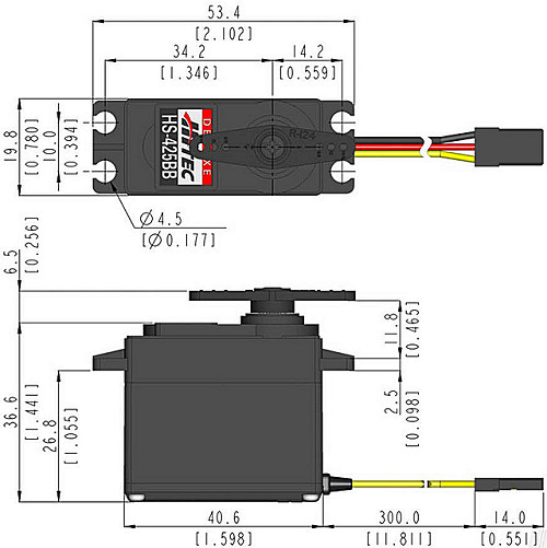 HiTEC HS-425BB 35.0g Analog Ball Raced Servo